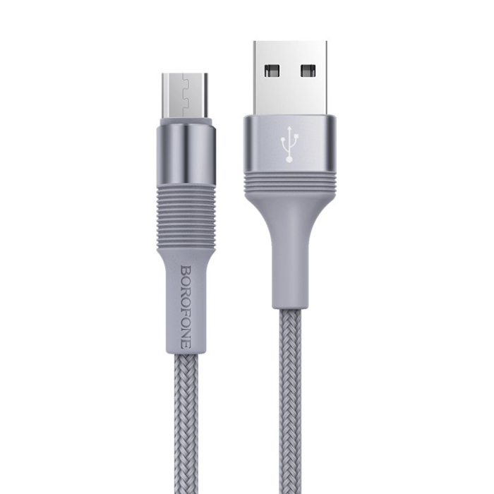 Кабель USB - Micro USB Borofone BX21 Outstanding, 1.0м, цвет серый