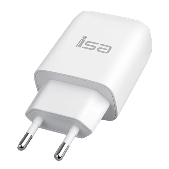 Эмулятор питания USB сетевой ISA HS25  2хUSB 2.4A white