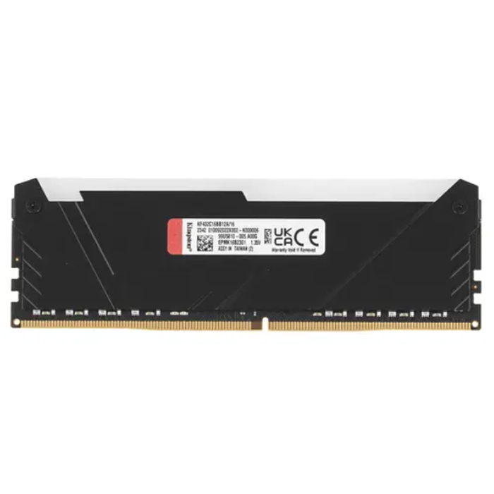 Модуль памяти DDR4 16Gb 3200MHz Kingston FURY Beast Black RGB XMP KF432C16BB12A/16