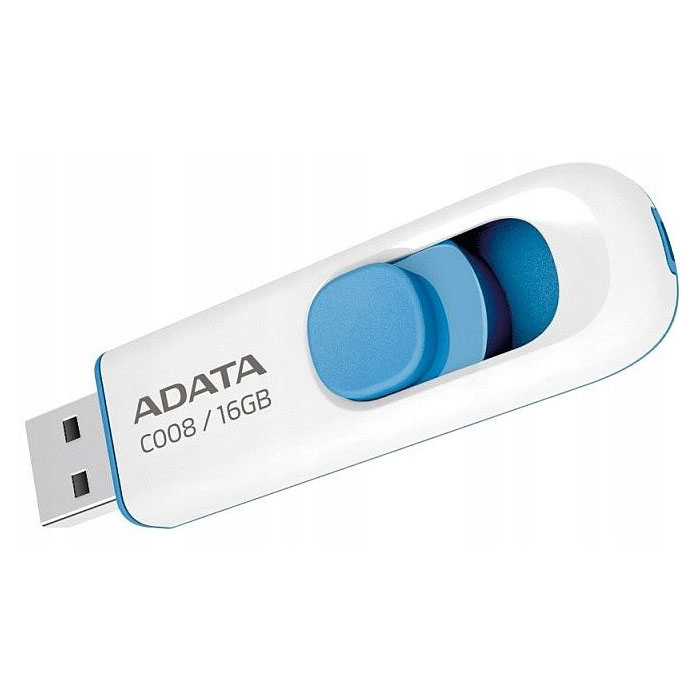 Флешка 16GB A-Data USB2.0 C008 (AC008-16G-RWE) White/Blue