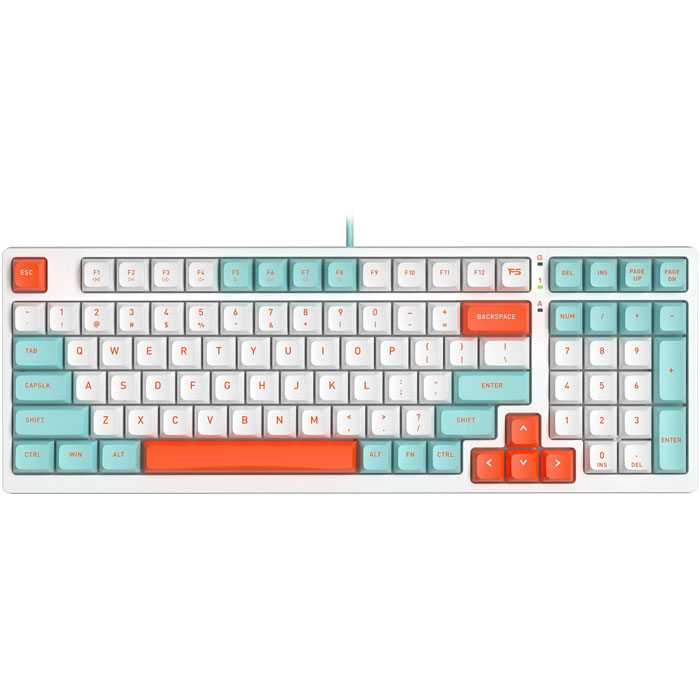 A4Tech клавиатура Fstyler FS300 белый USB for gamer LED (FS300 PANDA SNORKLENING)