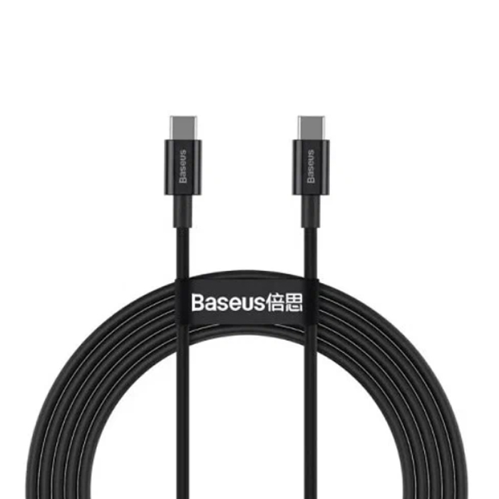 Кабель Baseus Superior Series Fast Charging Data Cable Type-C to Type-C 100W 2m Black CATYS-C01