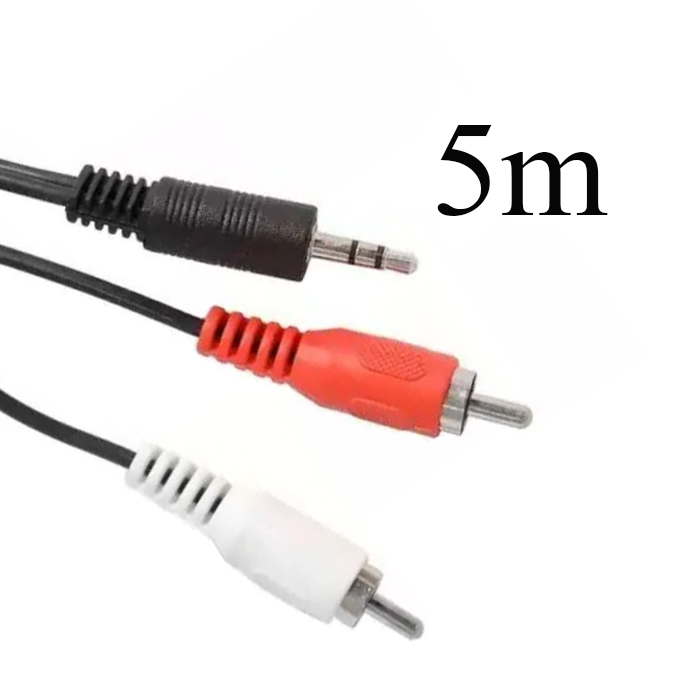 Кабель Audio Jack 3.5 (M) - 2RCA(M), стерео-аудио, 5м Ningbo JAAC010-5