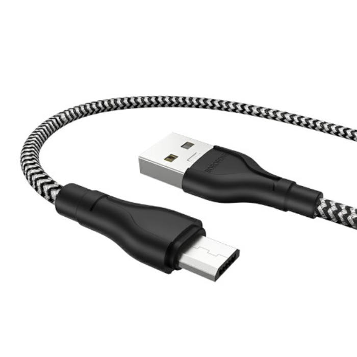 Кабель USB - микро USB Borofone BX39 Beneficial, 2.4А, 1.0м, цвет чёрный, белый