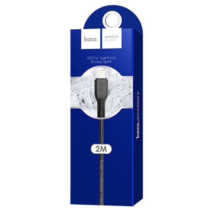 Lightning - кабель 2.0m Hoco X20 (Black).6957531068860