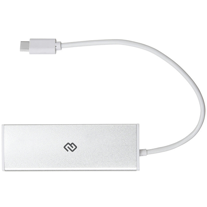 USB-type C концентратор Digma, 4 порта, USB 3.0, (UB-4U3.0-UC-S) silver