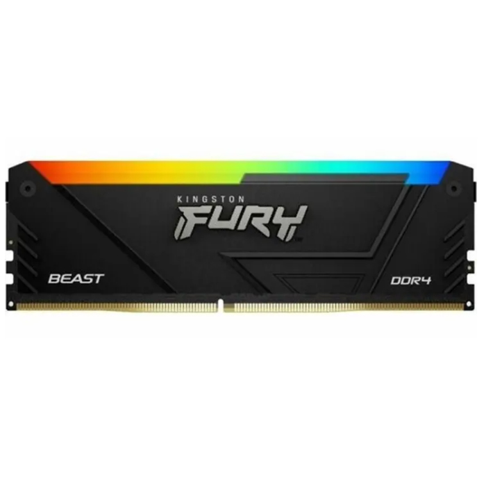 Модуль памяти DDR4 16Gb 3200MHz Kingston FURY Beast Black RGB XMP KF432C16BB12A/16