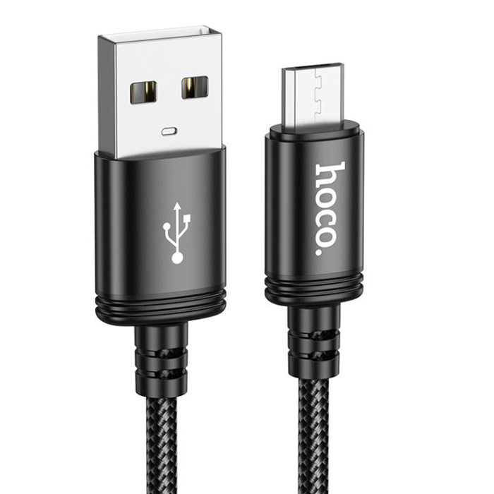 Кабель Micro USB - 3.0m Hoco X91 Radiance (Black) 6931474788719 2,4A / нейлоновая оплетка