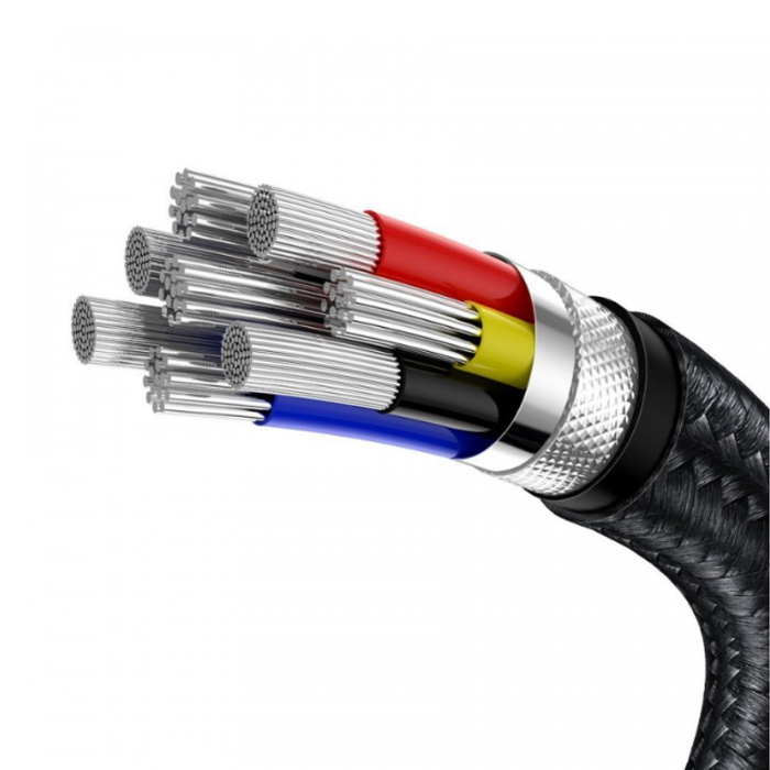 Кабель Baseus Cafule USB-C/USB-C 100W 1м (CATJK-C01) , для быстрой зарядки телефонов , планшетов, Н