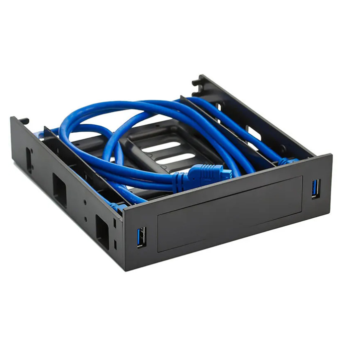 Салазки для установки HDD 2.5/3.5" в отсек 5.25" с 2*USB3.0 ExeGateHD-2U3 EX280445RUS