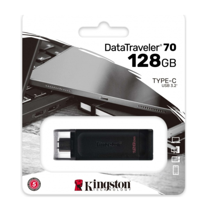 Флешка 128Gb Kingston DT70, USB-C 3.0 (DT70/128GB)