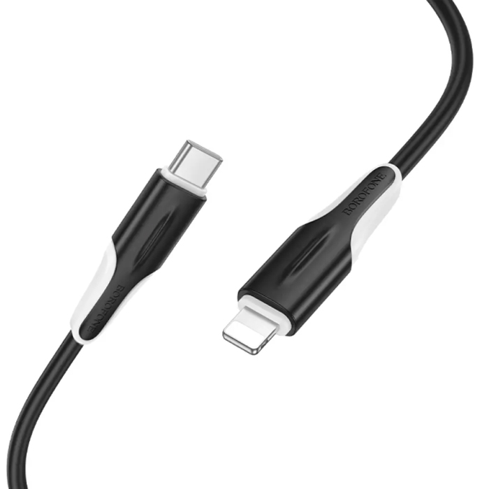 Type-C на Lightning - кабель 1.0m Borofone BX119  (Black). 3.0A, ПВХ, PD27W. 6941991121951