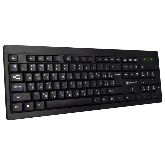 клавиатура беспроводная Oklick 95KW slim black (1788287)