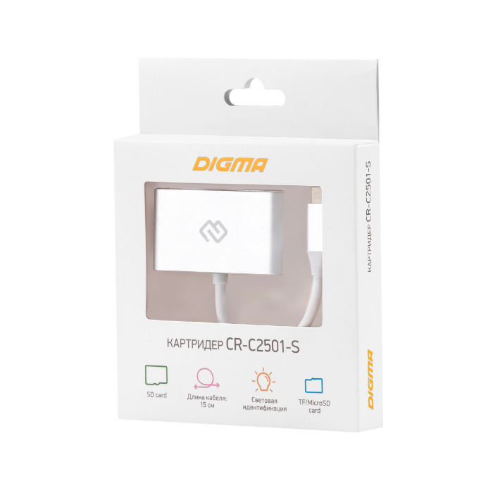 картридер Digma CR-С2501-S
, серый