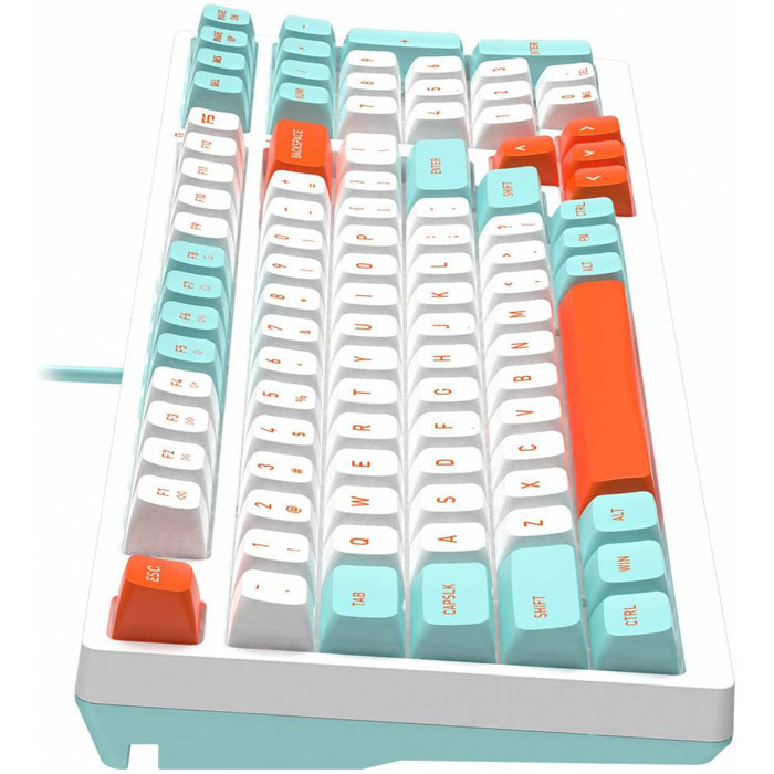 A4Tech клавиатура Fstyler FS300 белый USB for gamer LED (FS300 PANDA SNORKLENING)