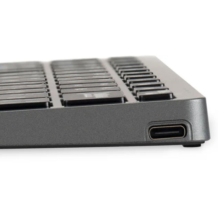 клавиатура беспроводная Oklick 835S BT slim (silver-black). 1696467