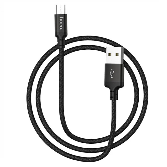 Кабель micro USB 2.0m Hoco (Black) X-14 6957531062905