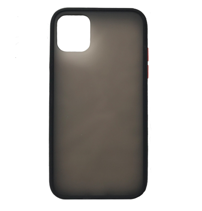 Накладка Zibelino Plastic Matte для Apple iPhone 11 (черная окантовка)