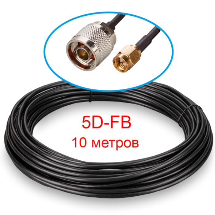 Kroks кабельная сборка RG-58 N(male) - SMA(male) 10 метров (10133)