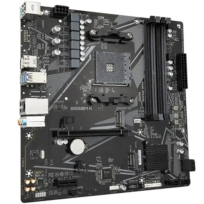 Материнская плата Gigabyte B550M K (AM4, mATX)