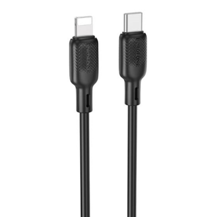 Type-C на Lightning - кабель 2.0m Borofone BX113 Lenny (Черный) 6941991115479