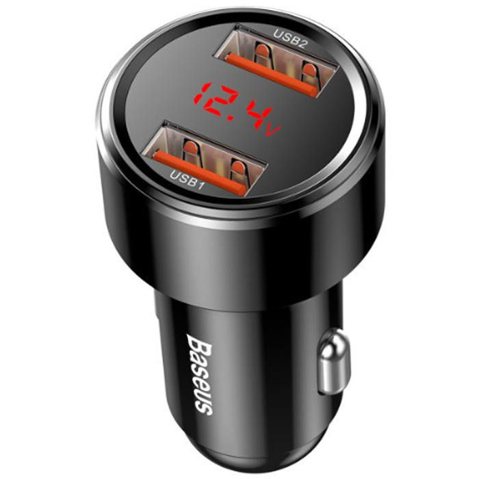 Эмулятор питания USB в автомобиль - Baseus Magic Series Dual QC, black (CCMLC20A-01

) 45W